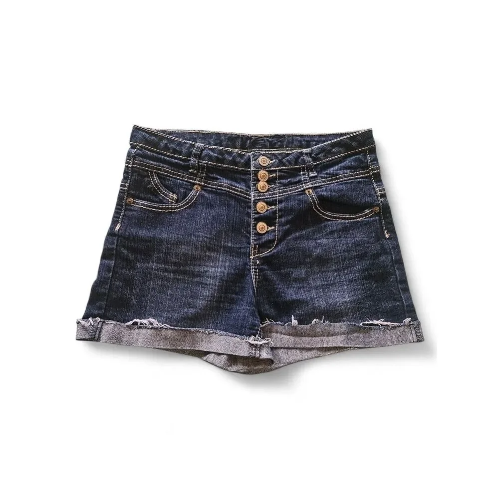 Rue 21 High-Rise Button Fly Denim Shorts – Size 5/6